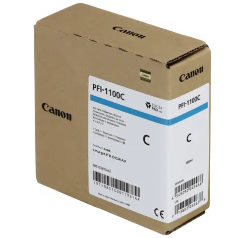 Tusz Canon  PFI-1100C Cyan do drukarek (Oryginalny) [160ml]